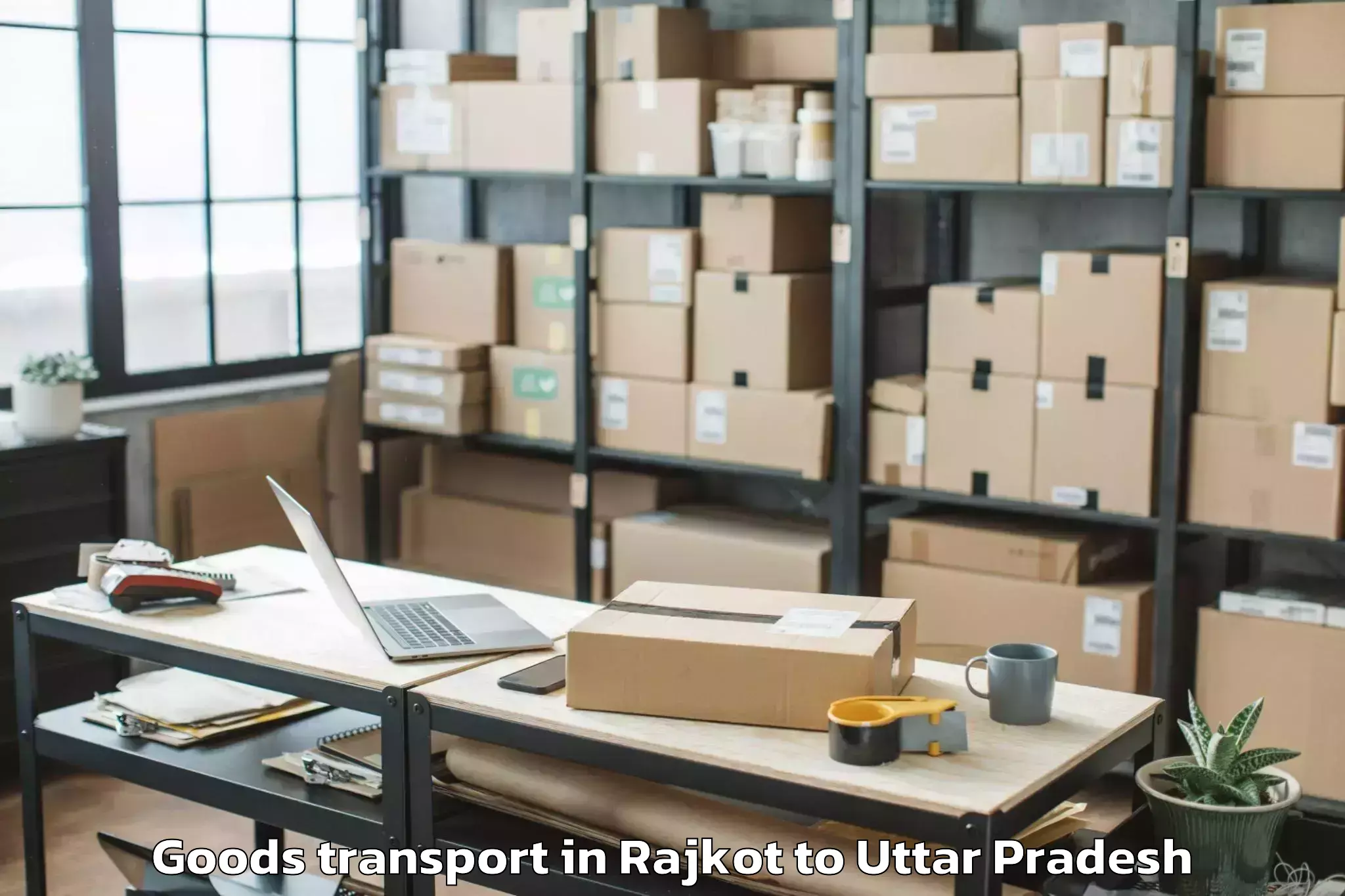 Hassle-Free Rajkot to Rampur Goods Transport